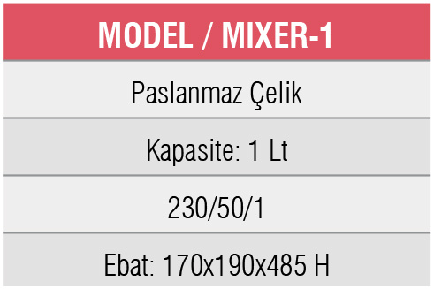 MIXER-1-Tekli Mikser