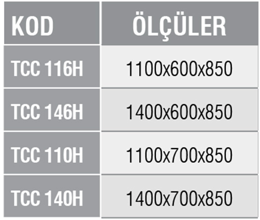 TCC HS - Hareketli Çalışma Tezgahı/Tek Çekmeceli