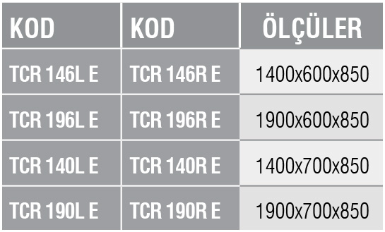 TCR S - Çalışma Tezgahı/4 Çekmeceli