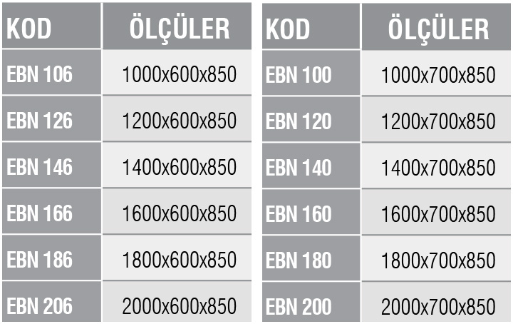 EBN-Bulaşık Sıyırma Tezgahı